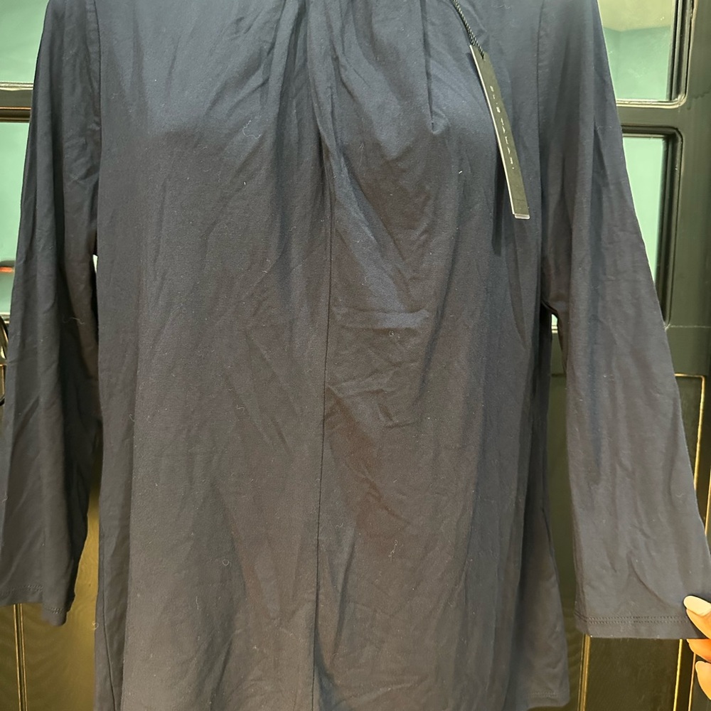 Elie Tahari Midnight Blue Long Sleeve Top